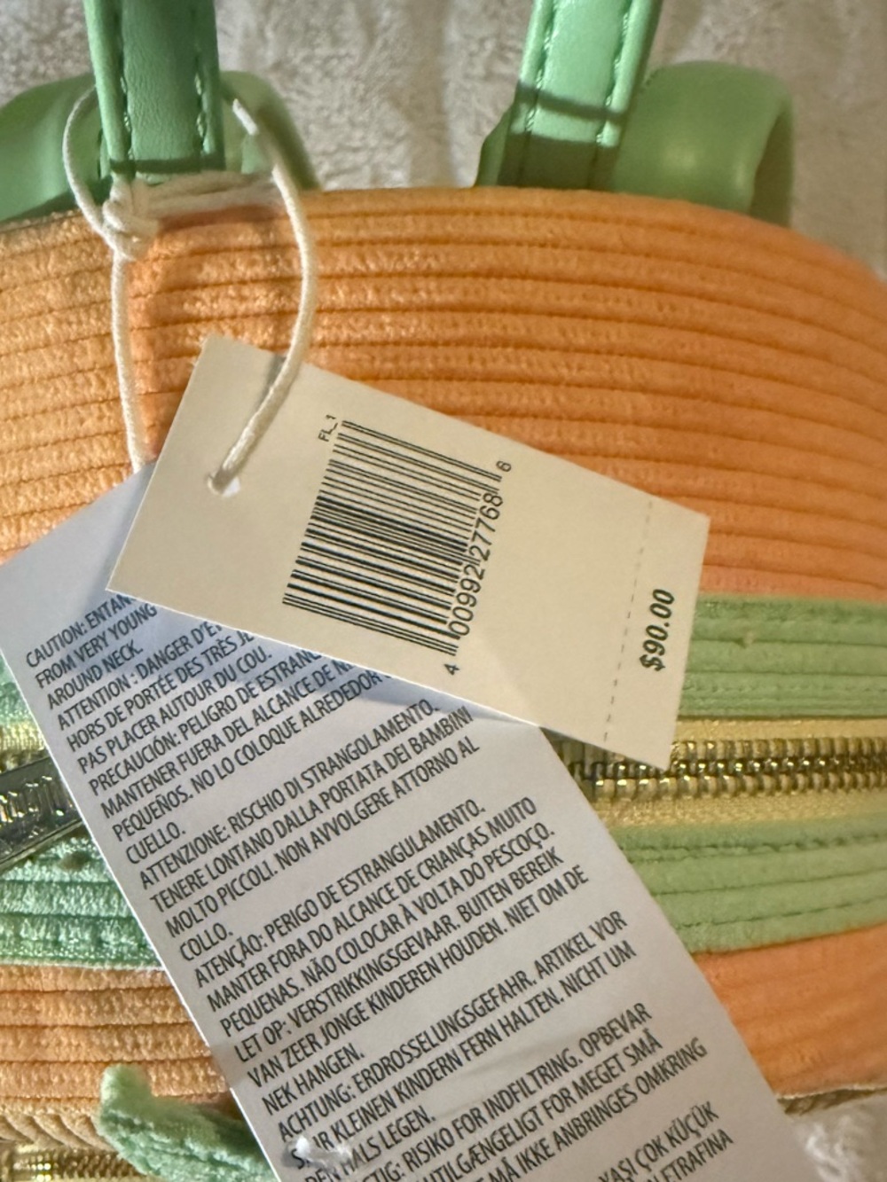 Disney Parks Orange Bird Corduroy Mini Loungefly Backpack New with tags 🍊 - Picture 8 of 11